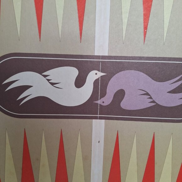 Backgammon Replacement Board Only 1970s Game Vintage Yellow Retro Craft Scrap - Picture 3 of 5